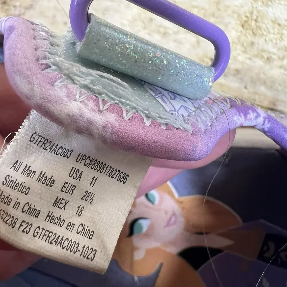 Disney Frozen Movie Toddler Girls Sandals Anna & Elsa Purple Blue Size 11
